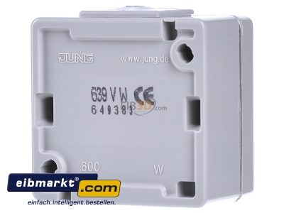 Ansicht hinten Jung 639 VW Jalousie-Wippschalter ws 10AX 250V Tas.1-pol. 