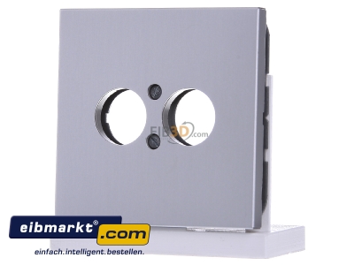 Frontansicht Jung AL 2962-2 Abdeckung alu f�r 2 Kleinst.Dosen 