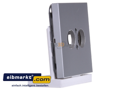 Ansicht links Jung AL 2962-2 Abdeckung alu f�r 2 Kleinst.Dosen 