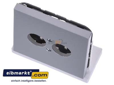 Ansicht oben vorne Jung AL 2962-2 Abdeckung alu f�r 2 Kleinst.Dosen 