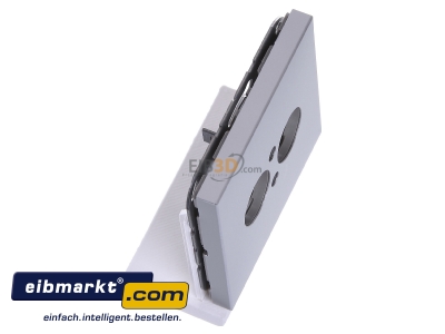 Ansicht oben links Jung AL 2962-2 Abdeckung alu f�r 2 Kleinst.Dosen 