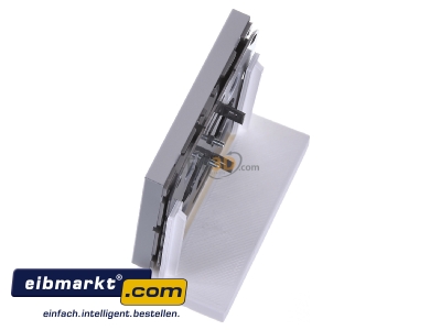 Ansicht oben rechts Jung AL 2962-2 Abdeckung alu f�r 2 Kleinst.Dosen 