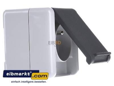 Ansicht links Jung 821 FKIW Steckdose 16A 250V 2-pol.u.E 