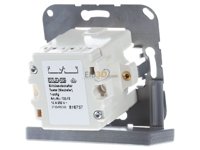 Ansicht hinten Jung 133.15 Schl�sselschalter 10AX 250V 1-pol. 