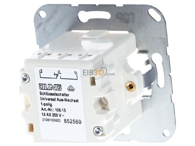 Ansicht hinten Jung 106.15 Schl�sselschalter 16AX 250V 1-pol. 