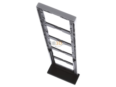 Top rear view Jung AL 2985 Frame 5-gang aluminium 
