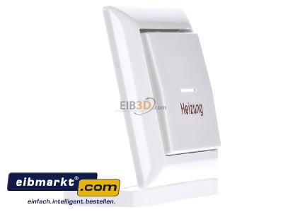 Ansicht links Jung AS590HWW Abdeckung Heiz/Nots.aws f�r Schalter AS 590 H WW