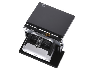 Ansicht oben hinten Berker 47517206 SCHUKO-Steckdose mit Klapp deckel K.1 anthrazit 