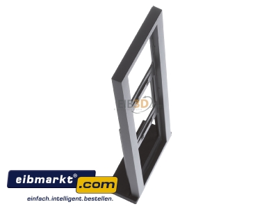 View top left Berker 13737006 Frame 3-gang anthracite 
