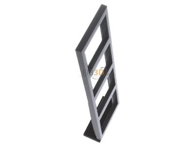 View top left Berker 13437006 Frame 4-gang anthracite 
