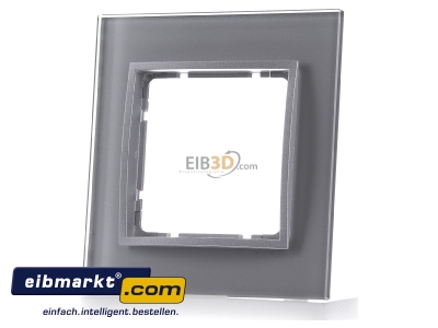 Frontansicht Berker 10116414 Glasrahmen B.7 Glas alu 1f ach 