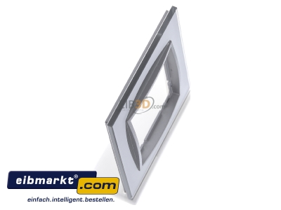 Ansicht oben links Berker 10116414 Glasrahmen B.7 Glas alu 1f ach 