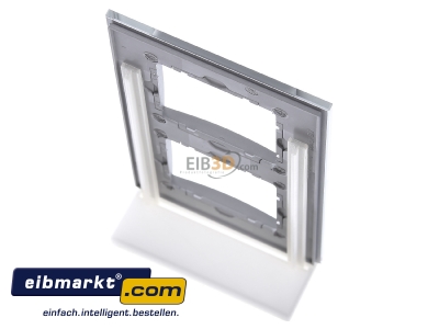 Top rear view Berker 10126414 Frame 2-gang aluminium 
