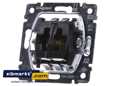 Front view Legrand (BT) 775814 1-pole push button for roller shutter
