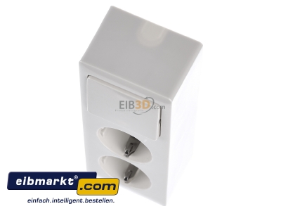 View up front Peha H 6696/2 Combination switch/wall socket outlet 
