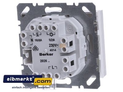 Ansicht hinten Berker 20267109 Raumtemperaturregler mit W echsler und Zentrals 