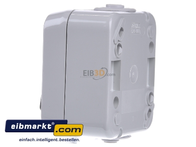 View on the right Peha D 626 WAB Two-way switch surface mounted grey
