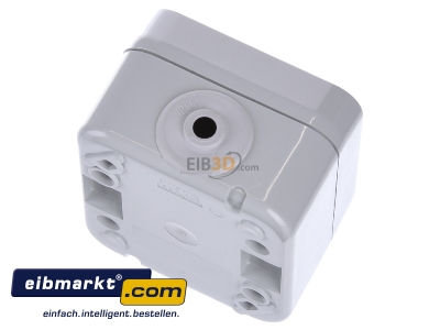 Top rear view Peha D 626 WAB Two-way switch surface mounted grey
