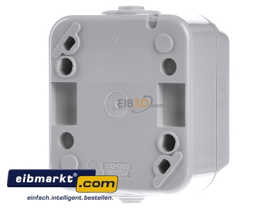 Back view Peha D 626 WAB GLK Two-way switch surface mounted grey 
