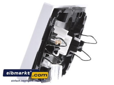 Ansicht rechts Merten 435219 Wippe Kontr.Fenster pws/gl Aufdruck Steckdose 
