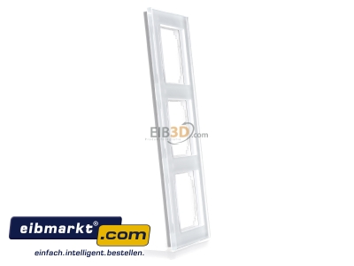 View on the left Merten 489319 Frame 3-gang white 
