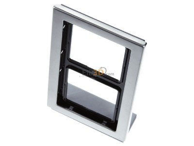 View up front Jung ESD 2982 Frame 2-gang stainless steel 

