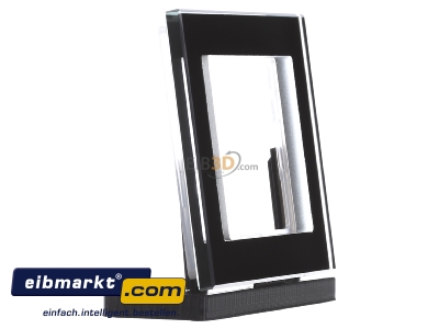 Ansicht links Jung AC 581 GL SW Glasrahmen 1-fach sw waage/senkrecht 