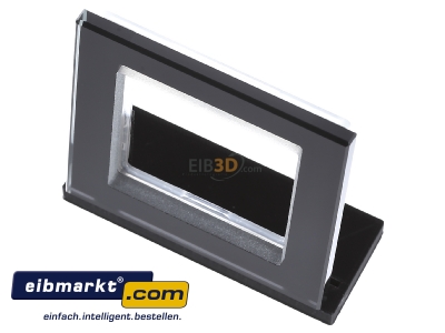 Ansicht oben vorne Jung AC 581 GL SW Glasrahmen 1-fach sw waage/senkrecht 