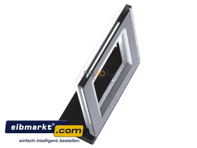 Ansicht oben links Jung AC 581 GL SW Glasrahmen 1-fach sw waage/senkrecht 