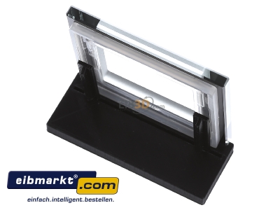 Ansicht oben hinten Jung AC 581 GL SW Glasrahmen 1-fach sw waage/senkrecht 