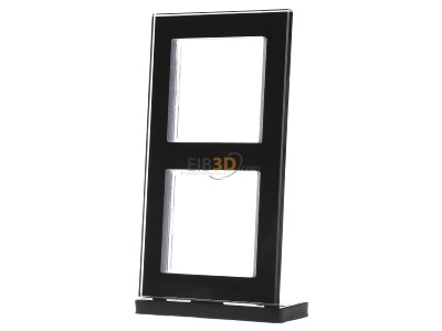 Frontansicht Jung AC 582 GL SW Glasrahmen 2-fach sw waage/senkrecht 