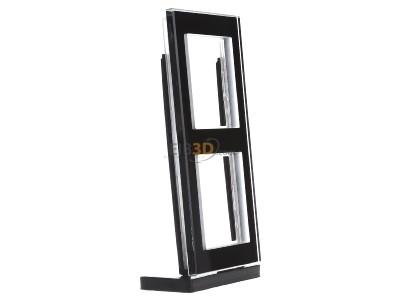 Ansicht links Jung AC 582 GL SW Glasrahmen 2-fach sw waage/senkrecht 