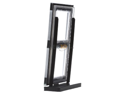 Ansicht rechts Jung AC 582 GL SW Glasrahmen 2-fach sw waage/senkrecht 