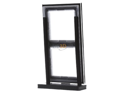 Ansicht hinten Jung AC 582 GL SW Glasrahmen 2-fach sw waage/senkrecht 