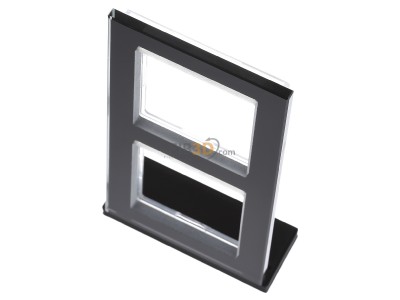 Ansicht oben vorne Jung AC 582 GL SW Glasrahmen 2-fach sw waage/senkrecht 