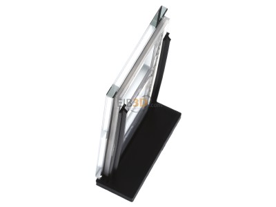 Ansicht oben rechts Jung AC 582 GL SW Glasrahmen 2-fach sw waage/senkrecht 