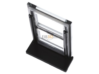Ansicht oben hinten Jung AC 582 GL SW Glasrahmen 2-fach sw waage/senkrecht 