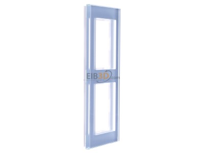 Ansicht links Jung AC 582 GL BLGR Glasrahmen 2-fach bl/gr waage/senkrecht 