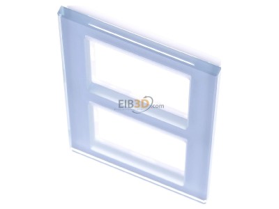Ansicht oben vorne Jung AC 582 GL BLGR Glasrahmen 2-fach bl/gr waage/senkrecht 