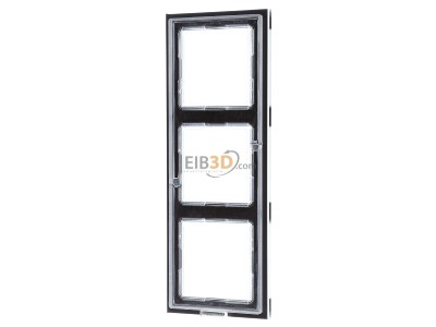 Ansicht hinten Jung AC 583 GL SI Glasrahmen 3-fach si/vers waage/senkrecht 