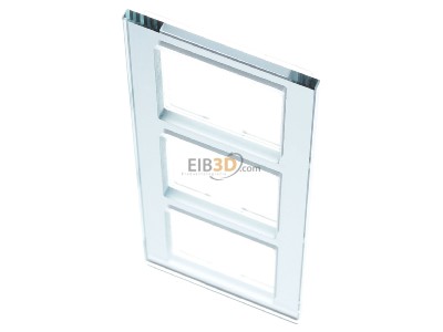 Ansicht oben vorne Jung AC 583 GL SI Glasrahmen 3-fach si/vers waage/senkrecht 