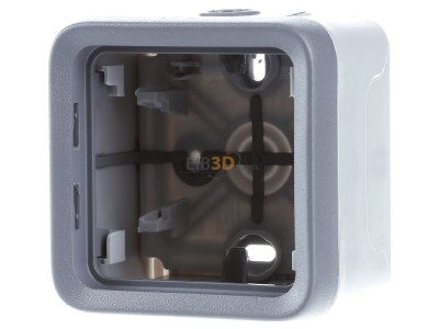Front view Legrand Bticino 69651 Surface mounted housing 1-gang grey 
