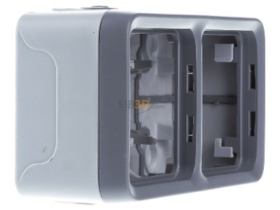 View on the left Legrand Bticino 69672 Surface mounted housing 2-gang grey 
