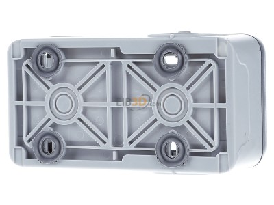 Back view Legrand Bticino 69672 Surface mounted housing 2-gang grey 

