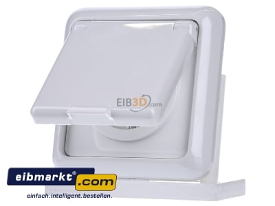 Frontansicht Elso 225044 UP-Steckdose IP44, Steckkl emme, reinwei 