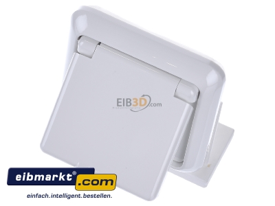 Ansicht oben vorne Elso 225044 UP-Steckdose IP44, Steckkl emme, reinwei 