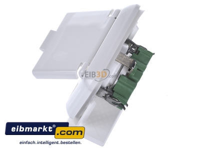 Ansicht oben rechts Elso 225044 UP-Steckdose IP44, Steckkl emme, reinwei 