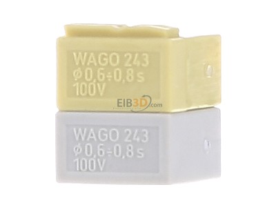 Back view Hager TG025 EIB, KNX connection terminal, 
