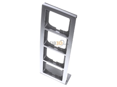 View up front Busch Jaeger 1724-80 Frame 4-gang chrome 
