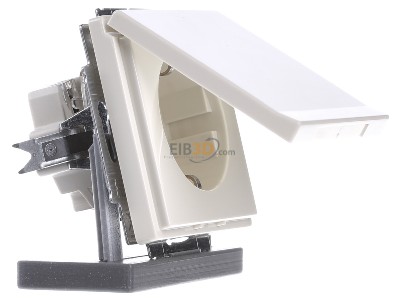 Ansicht links Busch Jaeger 20 EUK-82 Steckdosen-Einsatz sva/ews 2P+E16A m.Klappdeck. 